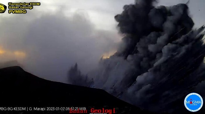 Erupsi Gunung Marapi, Sabtu (7/1/2023)