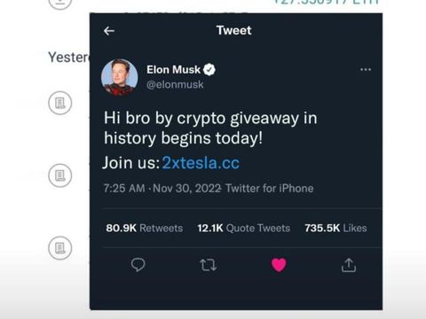 Heboh BBPJN Sulsel ikut giveaway kripto Elon Musk.