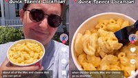 Mac & Cheese juga menjadi menu yang ditawarkan oleh Disney World. Menurut TikToker yang mengulas, rasa mac & cheese ini biasa saja, tak ada yang istimewa. Foto: TikTok @wrightdownmainstreet