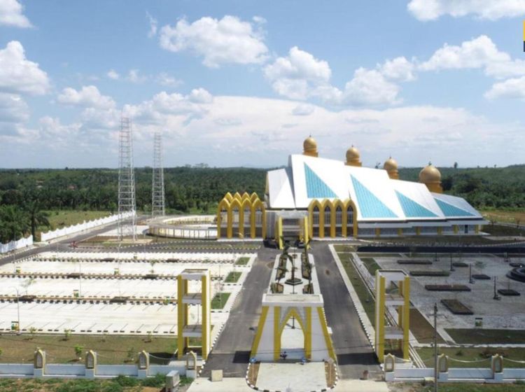 Rupa Masjid Agung Dharmasraya di Sumbar yang Dibangun Pakai APBD