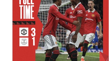 Kemenangan lagi-lagi diraih Manchester United (MU) yang ini tentunya disambut oleh para fansnya dan menjadikannya meme di internet. Foto: Twitter