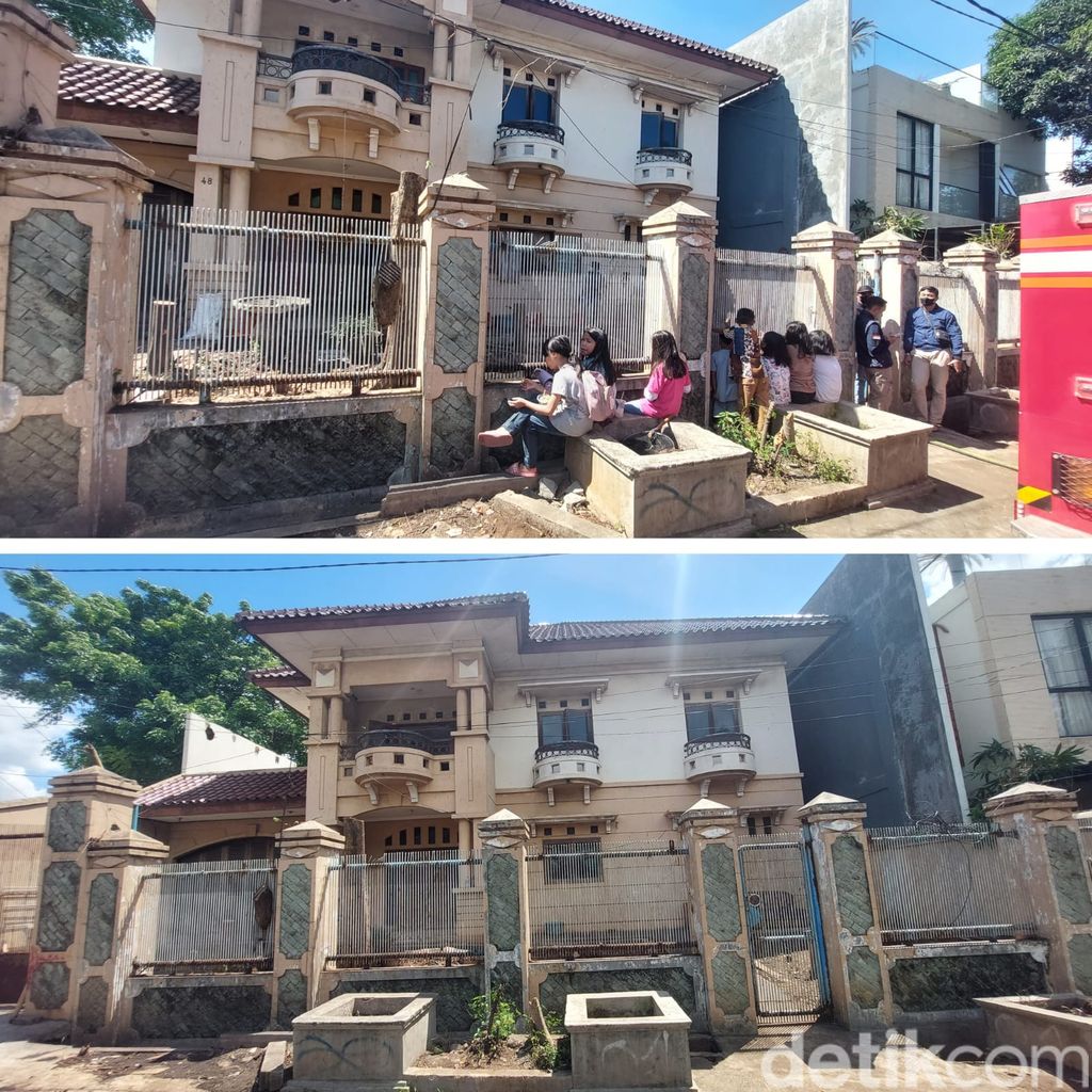 Petugas PPSU dan damkar kembali membersihkan rumah mewah Ibu Eny. Simak, berikut kondisi before-after setelah rumah Bu Eny dibersihkan menyeluruh. (Rumondang Naibaho/detikcom)
