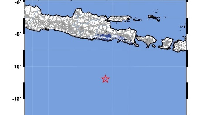 Pusat gempa di Malang