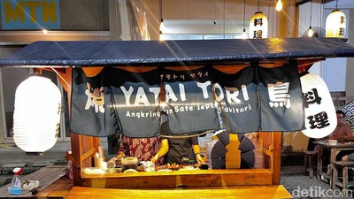 Viral Gerobak Angkringan Sate Jepang di Bekasi, Ini Menunya