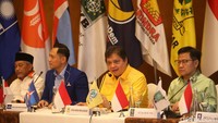 Mengawali tahun 2023, delapan ketua umum partai politik yang ada di DPR RI menggelar silaturahmi di Hotel Dharmawangsa, Jakarta Selatan, Minggu (8/1/2023). 