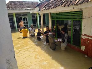 Potret Banjir Rendam Blega Bangkalan
