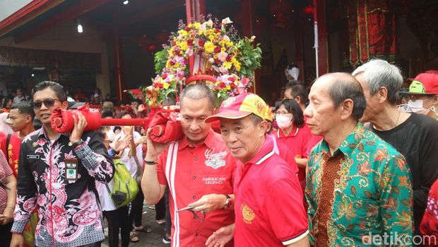 Bwee Gee di Kelenteng Hok Hien Bio Kudus, Jawa Tengah berlangsung meriah, Minggu (8/1/2023).