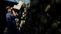 Musimdingin yang parah membuat para warga beralih menggunakan kayu bakar dibandingkan menggunakan pemanas listrik.
