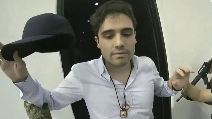 Ovidio Guzman, anak gembong narkoba ternama Meksiko Joaquin El Chapo Guzman, dalam foto saat ditangkap tahun 2019 lalu