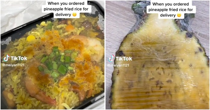 Totalitas! Resto Ini Sajikan Nasi Goreng Nanas dengan Buah Nanas Utuh