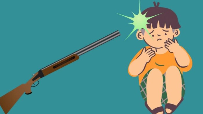 balita tertembak senapan angin di trenggalek