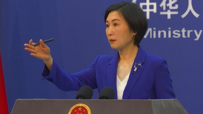 Chinese Foreign Ministry spokesperson Mao Ning gestures during a press conference at the Ministry of Foreign Affairs in Beijing, Thursday, Oct 13, 2022. The Chinese government on Thursday accused Washington of 
