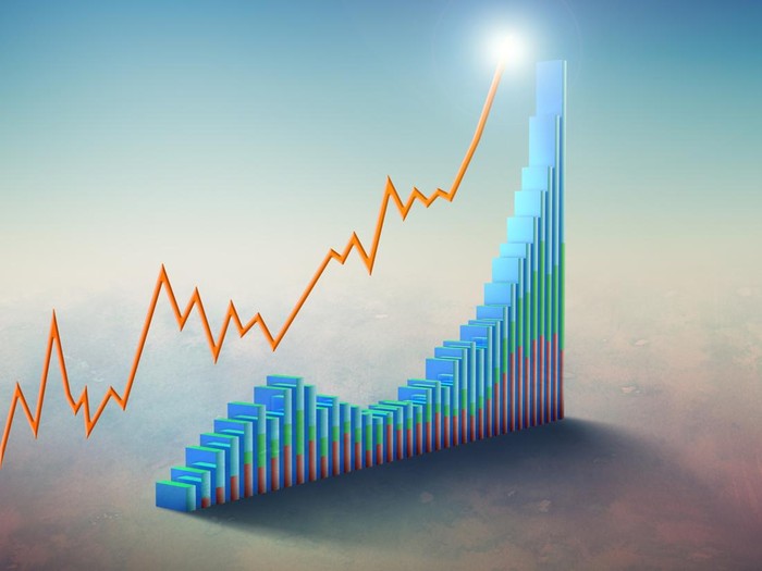 Ilustrasi chart pattern saham.