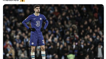 Chelsea hanya menang sekali dalam 7 pertandingan terakhir. Foto: Twitter