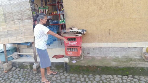 Warung warga TKP pencurian tabung gas di Lingkungan Kebon, Kelurahan Baler Bale Agung, Kecamatan Negara, Kabupaten Jembrana, Bali, Senin (9/1/2023).