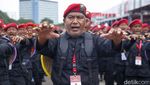 Aksi Semangat Satgas Cakra Buana di HUT PDIP ke-50