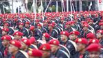 Aksi Semangat Satgas Cakra Buana di HUT PDIP ke-50