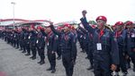 Aksi Semangat Satgas Cakra Buana di HUT PDIP ke-50