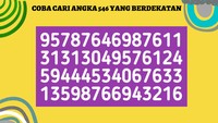Lanjut soal berikutnya, coba cari angka 546 yang berdekatan. Ayo jangan terkecoh!