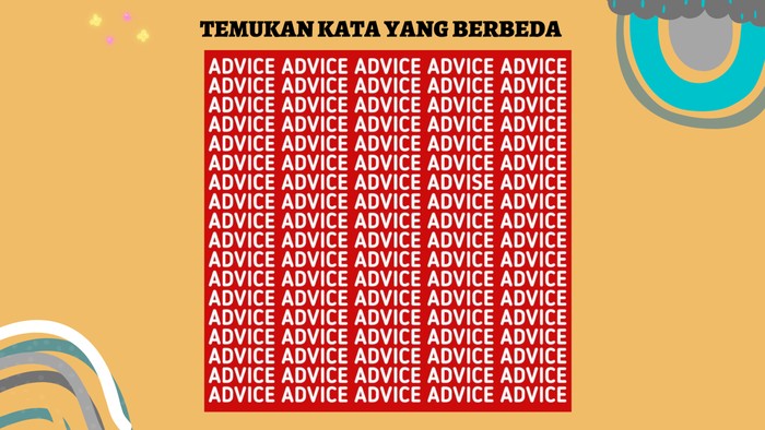 Temukan kata yang berbeda.