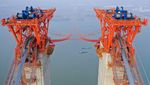 China Bakal Punya Jembatan Gantung Terbesar Kedua di Dunia