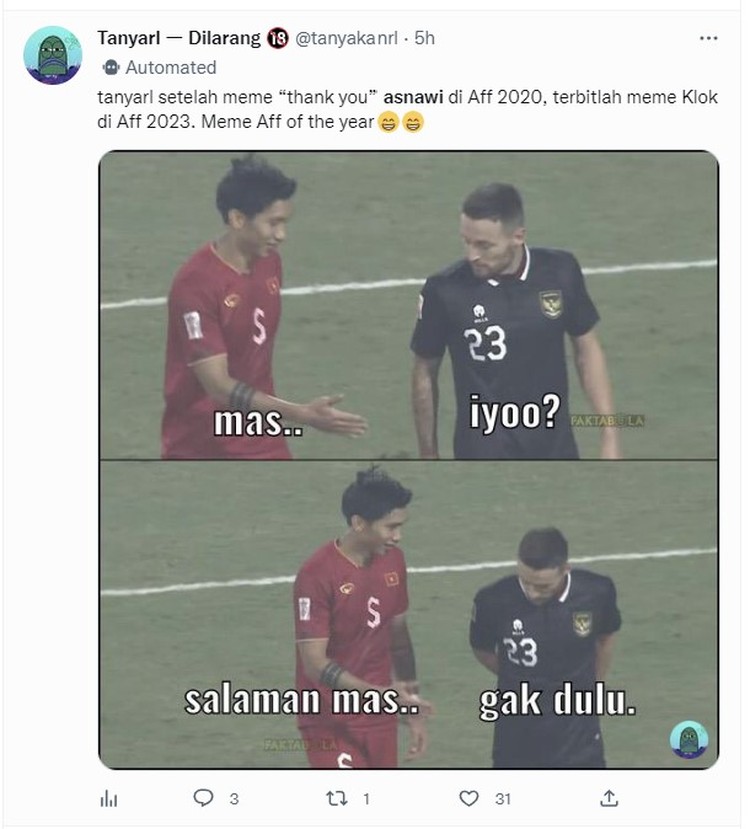 Meme Asnawi dan Klok Meme Asnawi dan Klok