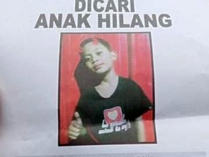 Penampakan bocah hilang korban pembunuhan berencana.