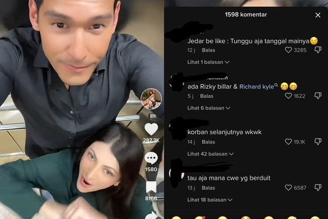 Sarah Keihl belum lama ini mengunggah video bersama Richard Kyle di TikTok. Keduanya memainkan transisi kamera dengan latar belakang lagu ‘Big Boys’ yang sedang tren. Foto: Instagram/@sarahkeihl