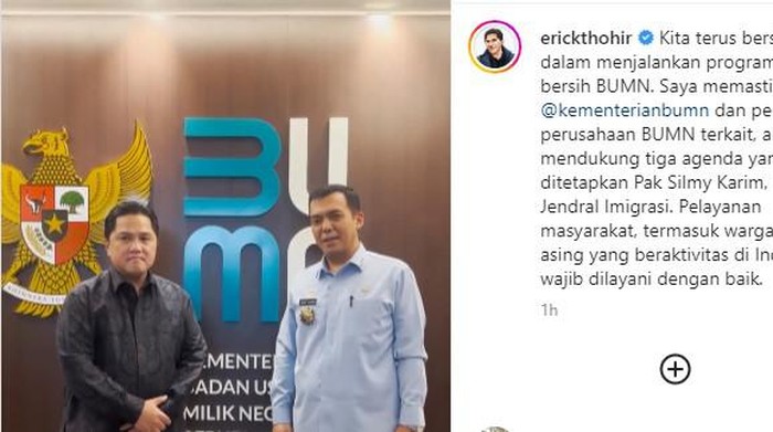 Silmy Karim sambangi Erick Thohir mau bersih-bersih imigrasi