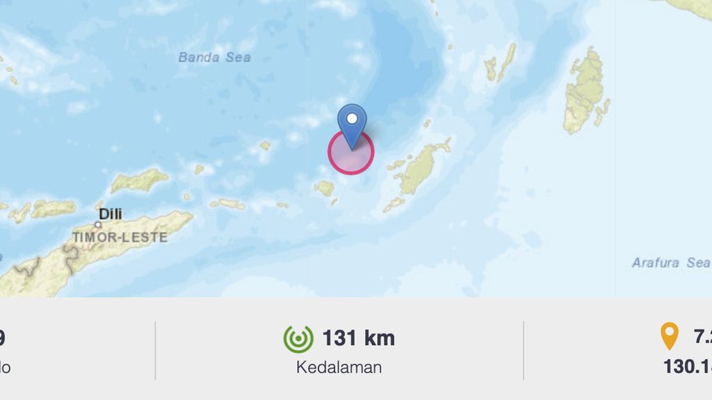 BNPB: Ada Tsunami Sangat Kecil 7-10 Cm Usai Gempa M 7,5 di Maluku
