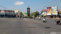 Perempatan Kartonyono di Ngawi sebelum ada Tugu Gading Gajah/Foto: Sugeng Harianto/detikJatim
