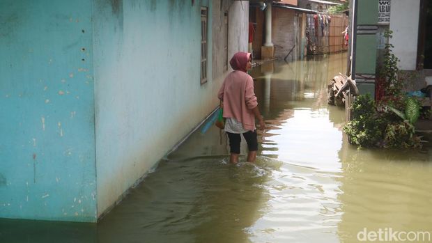 Banjir di Kecamatan Jakenan, Pati, Rabu (11/1/2023).