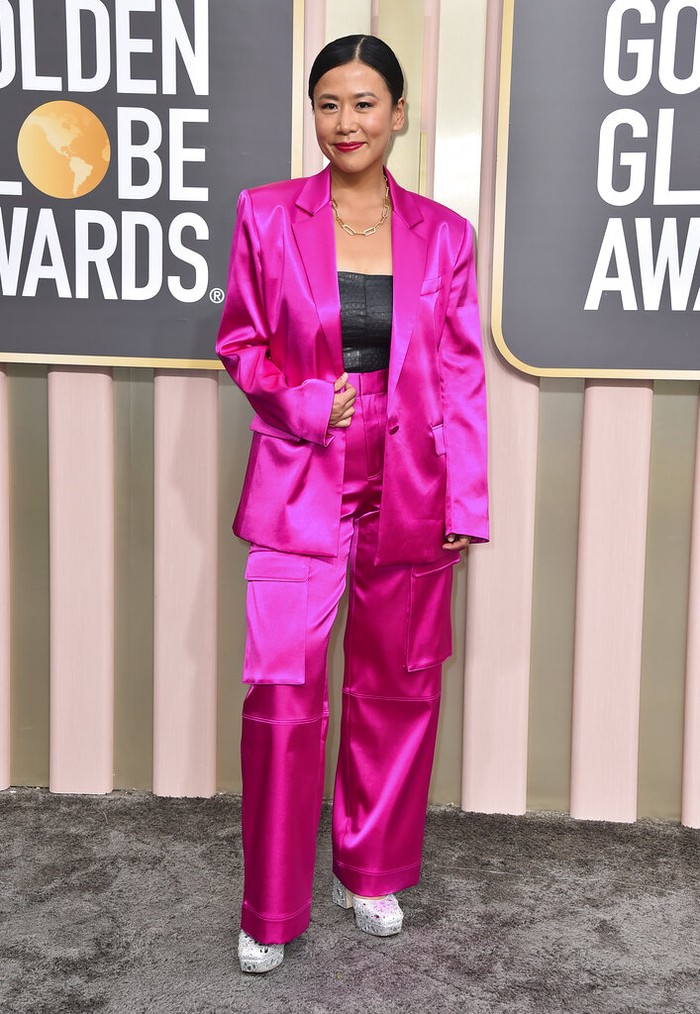 Domee Shi Domee Shi arrives at the 80th annual Golden Globe Awards at the Beverly Hilton Hotel on Tuesday, Jan. 10, 2023, in Beverly Hills, Calif. (Photo by Jordan Strauss/Invision/AP)