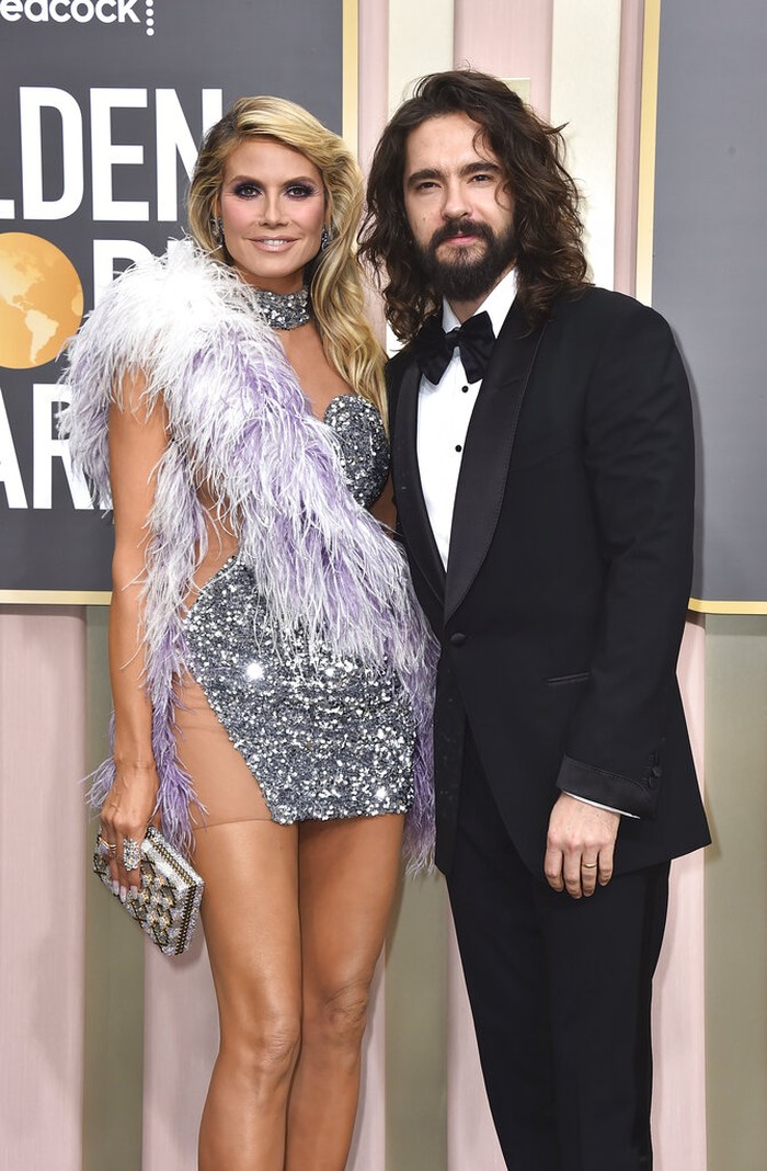 Heidi Klum Heidi Klum, left, and Tom Kaulitz arrive at the 80th annual Golden Globe Awards at the Beverly Hilton Hotel on Tuesday, Jan. 10, 2023, in Beverly Hills, Calif. (Photo by Jordan Strauss/Invision/AP)