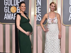 Usia 40-an, Hilary Swank dan Claire Danes Pamer Baby Bump di Golden Globes