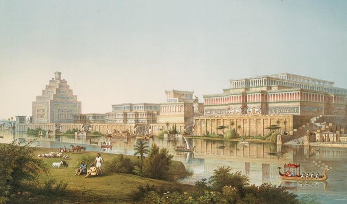 Ilustrasi peradaban kota kuno Nineveh