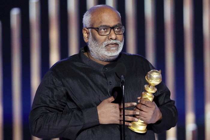 M M Keeravani This image released by NBC shows M. M. Keeravani accepting the Best Original Song award for