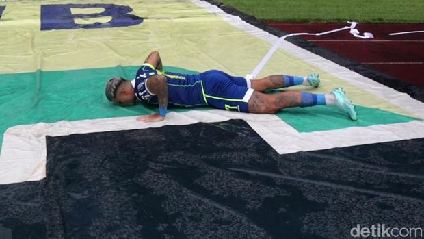 Penyerang Persib Bandung Ciro Alves saat laga Persib vs Persija di Stadion GBLA, Rabu (11/1/2023)