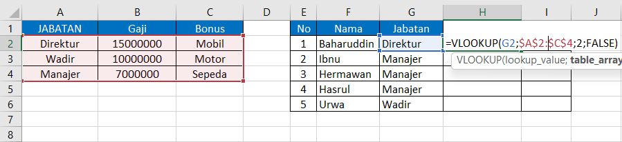 Rumus Vlookup Excel