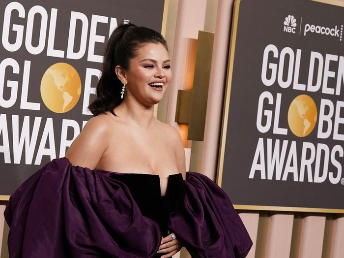 Selena Gomez Selena Gomez arrives at the 80th annual Golden Globe Awards at the Beverly Hilton Hotel on Tuesday, Jan. 10, 2023, in Beverly Hills, Calif. (Photo by Jordan Strauss/Invision/AP)