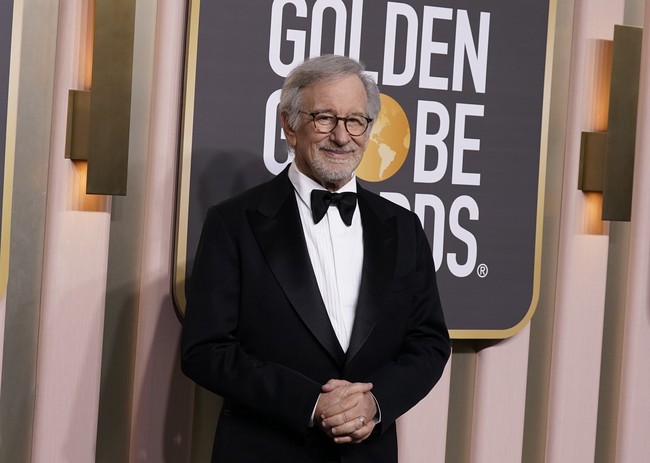 Steven Spielberg arrives at the 80th annual Golden Globe Awards at the Beverly Hilton Hotel on Tuesday, Jan. 10, 2023, in Beverly Hills, Calif. (Photo by Jordan Strauss/Invision/AP)