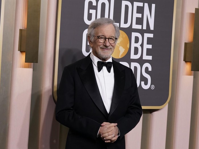 Steven Spielberg arrives at the 80th annual Golden Globe Awards at the Beverly Hilton Hotel on Tuesday, Jan. 10, 2023, in Beverly Hills, Calif. (Photo by Jordan Strauss/Invision/AP)