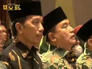 Jokowi Hadiri Rakornas Partai Bulan Bintang