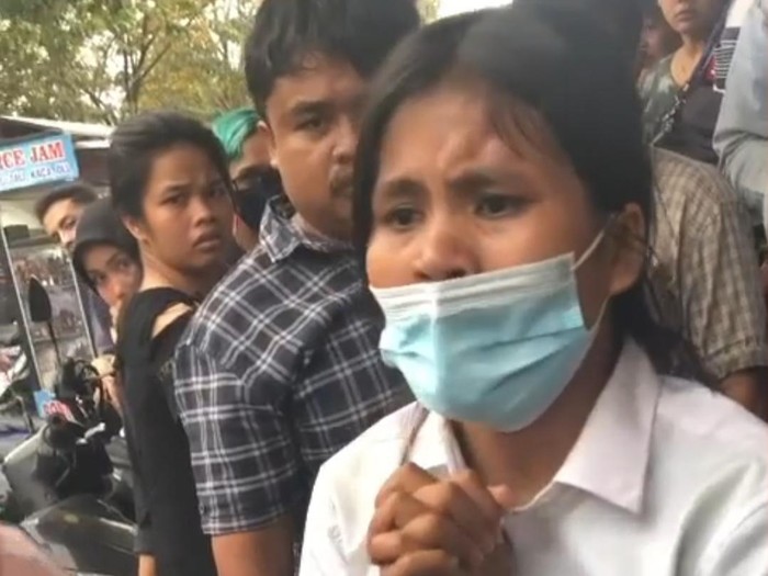 Tangkapan layar wanita yang diduga mencopet HP milik pengunjung USU meminta maaf usai ditankap warga