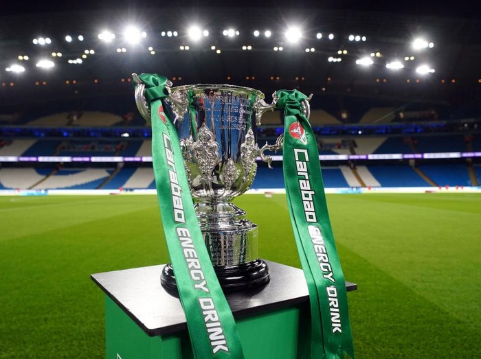 A general view of the Carabao Cup Trophy ahead of the Carabao Cup third round match at the Etihad Stadium, Manchester. Picture date: Wednesday November 9, 2022. (Photo by Mike Egerton/PA Images via Getty Images)