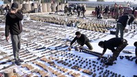 Ada berbagai jenis senjata yang berhasil diamankan oleh Pasukan Mobilisasi Populer (PMF) Irak.