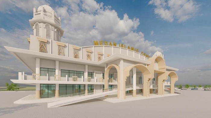 Desain Islamic Center Medan Desain Islamic Center Medan