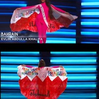 Evlin Khalifa menjadi atensi saat preliminary competition Miss Universe 2022 yang berlangsung Rabu (11/1/2022) malam. Saat kompetisi baju renang, dia menolak memakai bikini atau baju renang one pice. Dia memilih memakai burkini atau baju renang yang menutupi seluruh tubuh dari kaki sampai kepala. Foto: Dok. Instagram @missuniversebahrain.