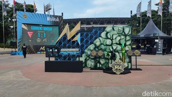Beragam mini game pun digelar oleh beberapa booth di M4 Mobile Legends. Foto: (Panji Saputro/detikINET).
