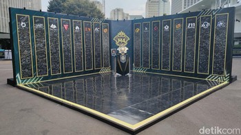 Di sini ada tempat di mana orang-orang bisa selfie bersama dengan pialanya. Foto: (Panji Saputro/detikINET).